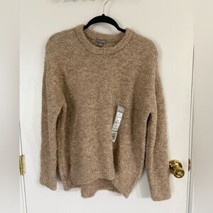 NWT Falls Creek Women's Cozy Tan Crew Neck Sweater